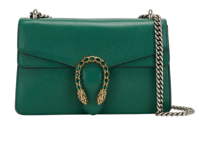 Medium Dionysus, &pound;695, Handbags, Green, Leather, Front view